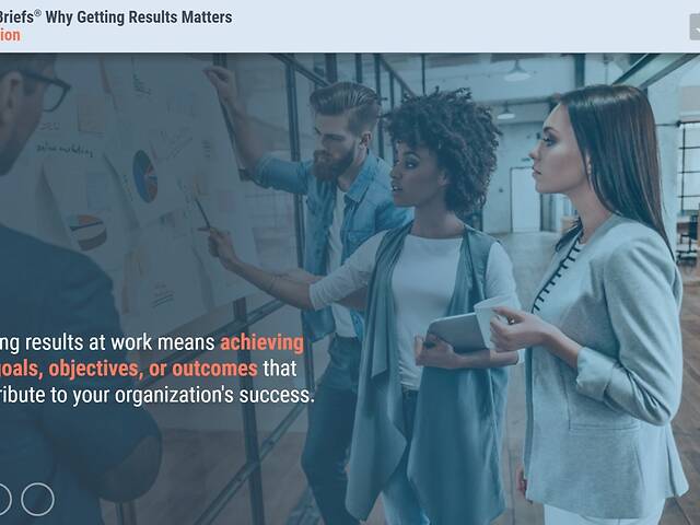 Training Briefs® Why Getting Results Matters